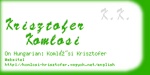 krisztofer komlosi business card